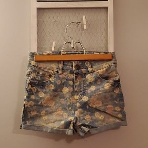 Floral High Waisted Shorts